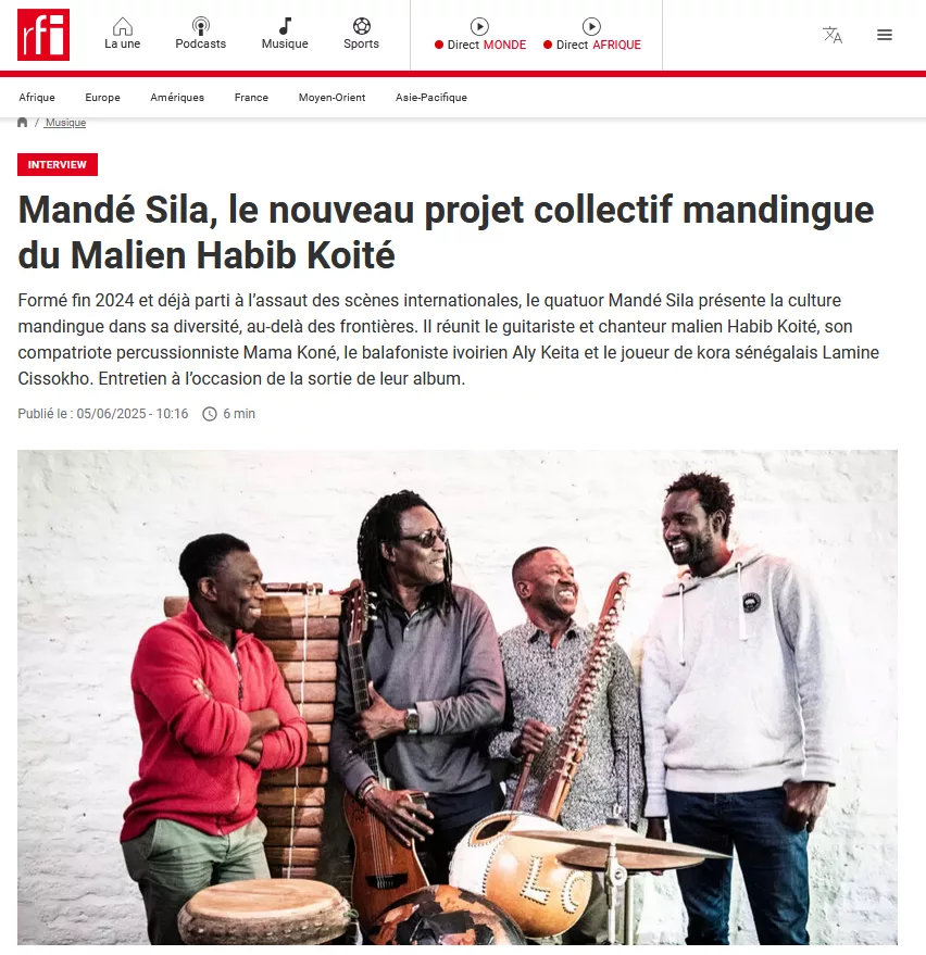 Article presse RFI du 05/06/2025